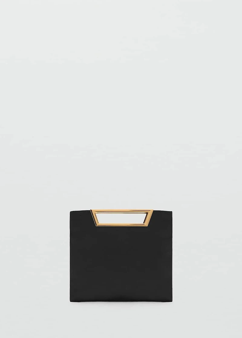 Handbag with metal handle
