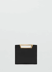 Handbag with metal handle
