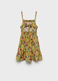 Printed ruched dress