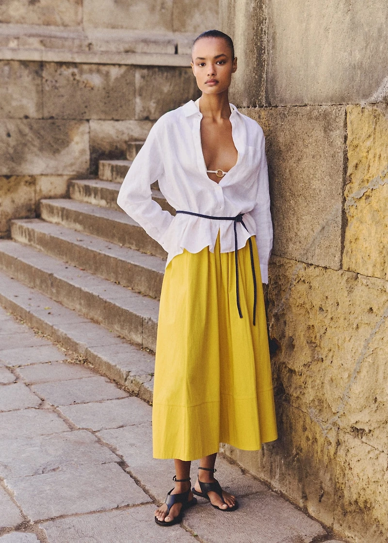 Long gathered skirt