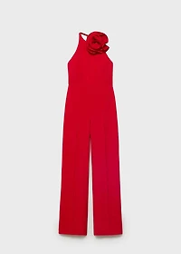 Maxi flower halter neck jumpsuit