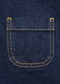 High-waisted denim shorts with pockets