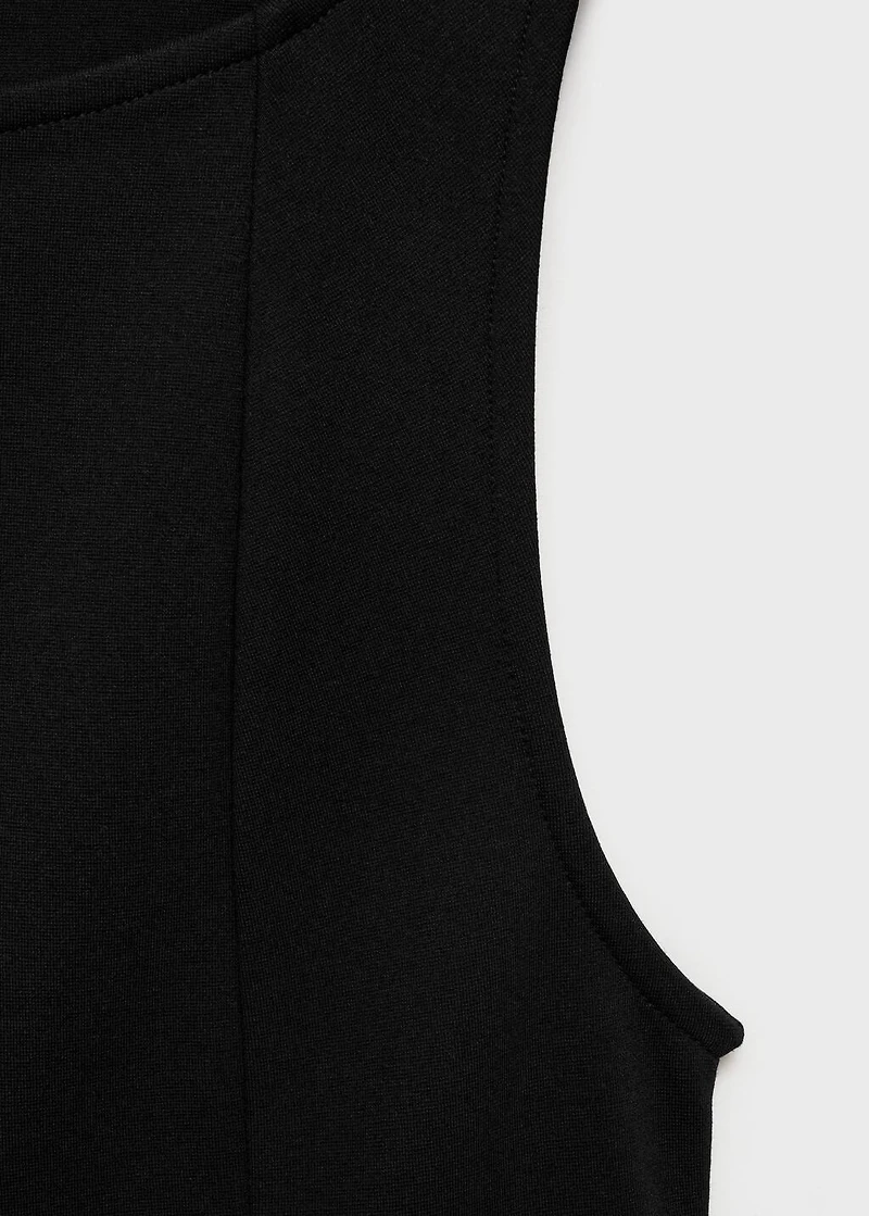 Peplum top with seam detail