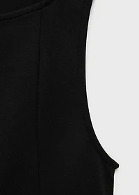 Peplum top with seam detail