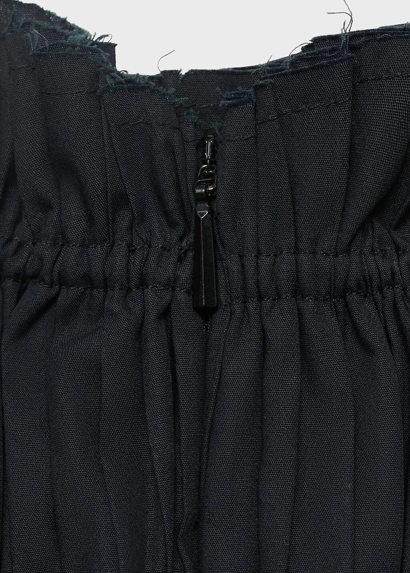 Ruched strapless top