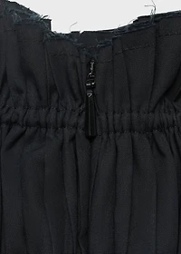Ruched strapless top