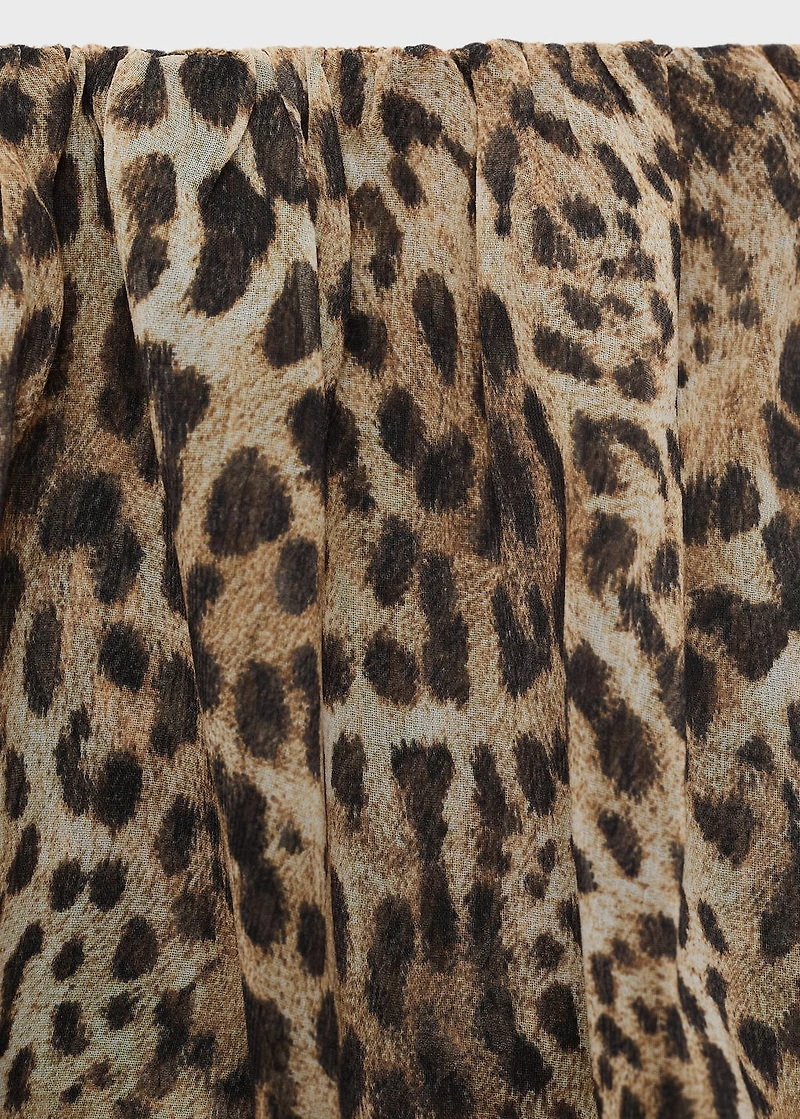 Animal-print crop top