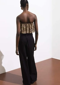 Animal-print crop top