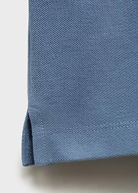 Regular-fit cotton piqué polo shirt