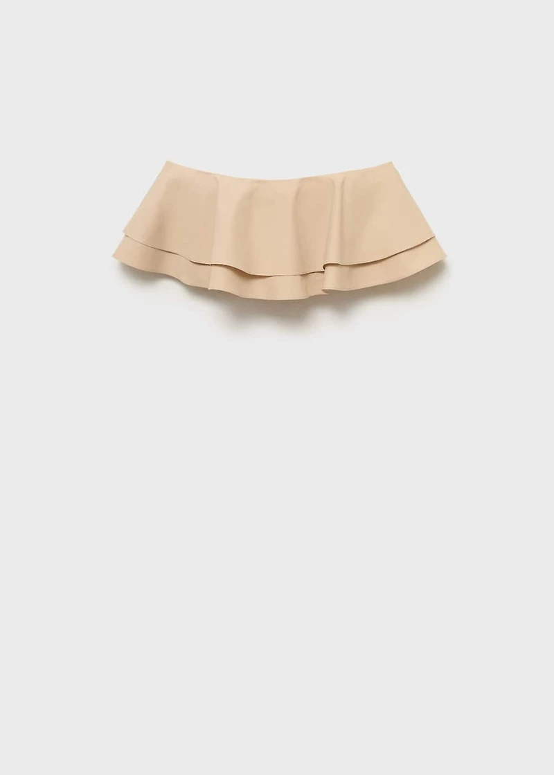Strapless top with ruffles