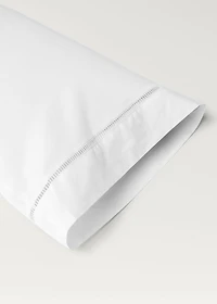 Cotton percale pillowcase with hemstitch 45x110 cm