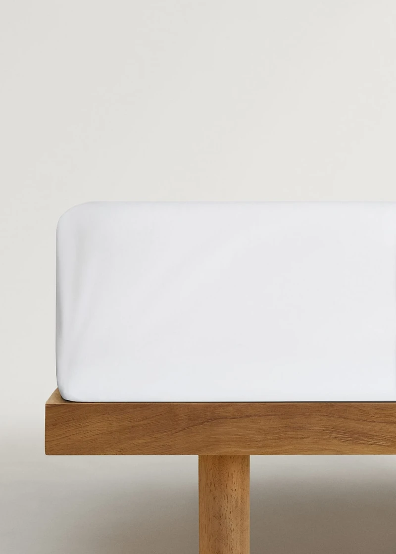 Percale cotton fitted sheet for cm bed