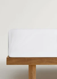 Percale cotton fitted sheet for cm bed