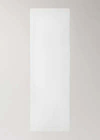 Linen table runner with embroidered hemstitch