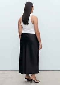Satin long skirt