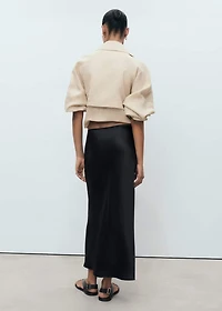 Satin long skirt