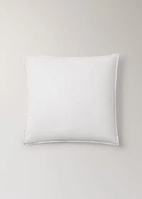 Washed cotton percale pillowcase with zigzag stitching 60x60 cm