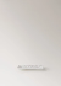 Embossed soap dish