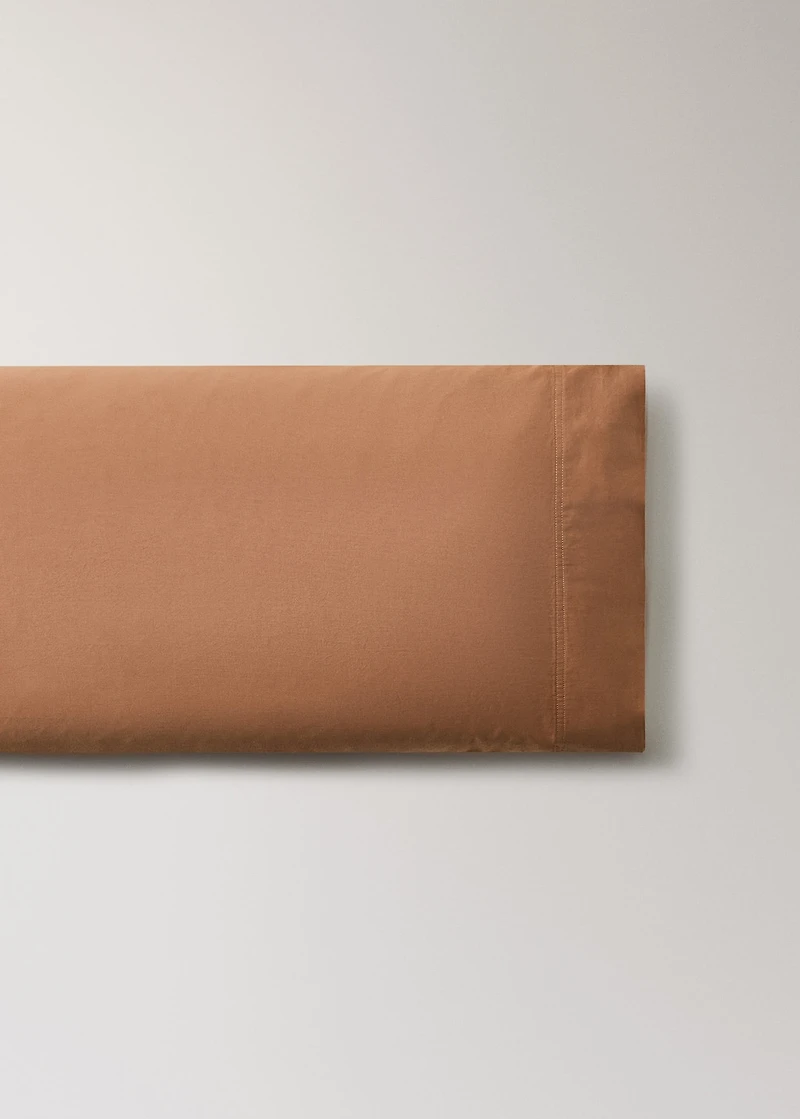 Washed satin cotton pillowcase with double stitching 45x110 cm