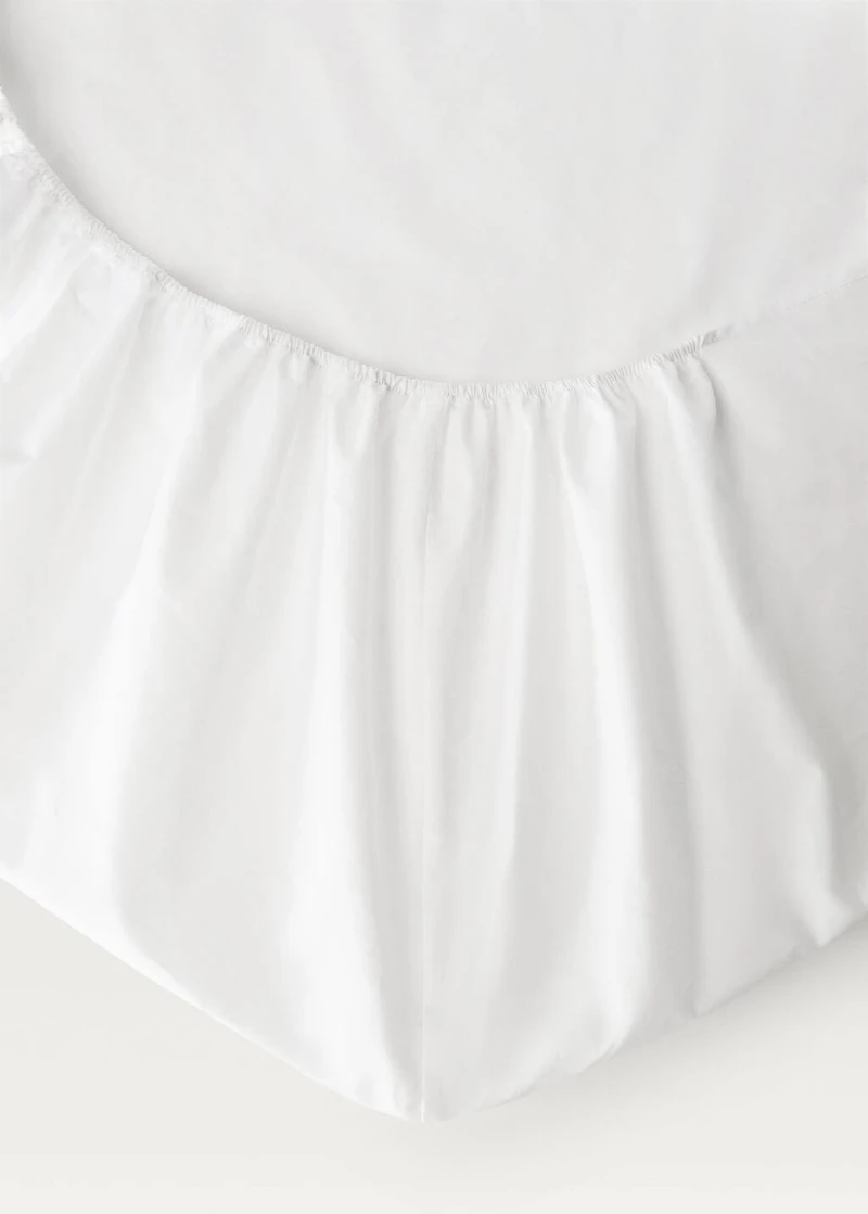 300-thread count percale cotton fitted sheet for cm bed
