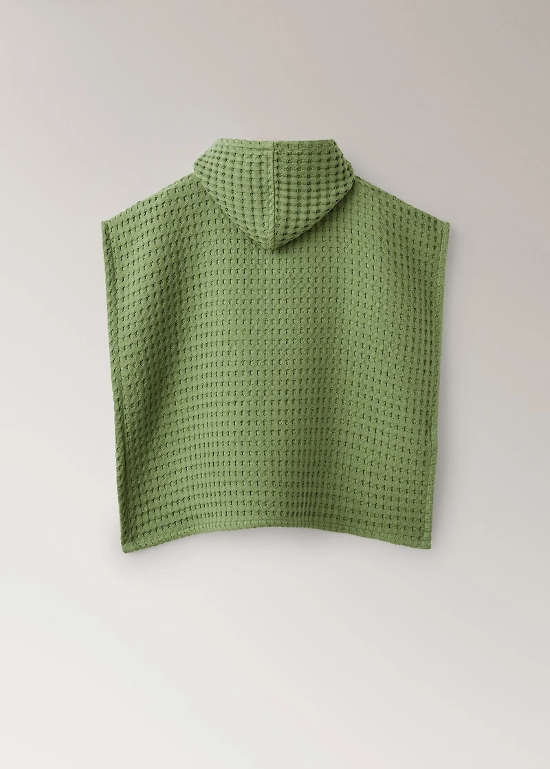 Children's waffle cotton dressing gown