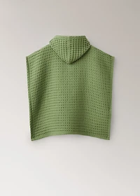 Children's waffle cotton dressing gown
