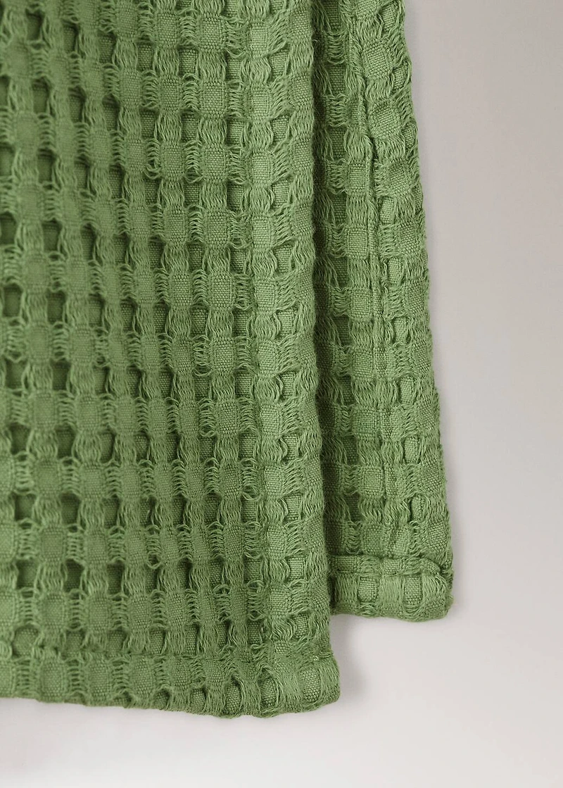 Children's waffle cotton dressing gown