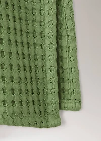 Children's waffle cotton dressing gown