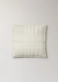 Cotton checked-print cushion cover 50x50 cm