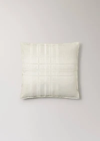 Cotton checked-print cushion cover 50x50 cm