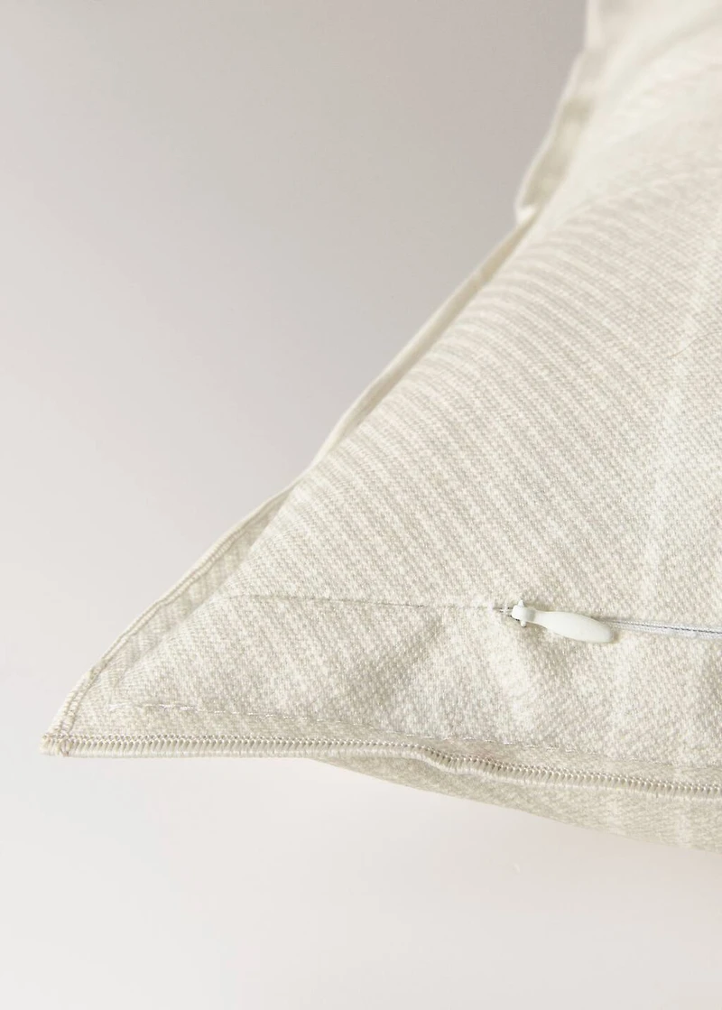Cotton checked-print cushion cover 50x50 cm