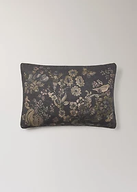 Linen floral-print cushion cover 40x60 cm