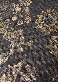 Linen floral-print cushion cover 40x60 cm
