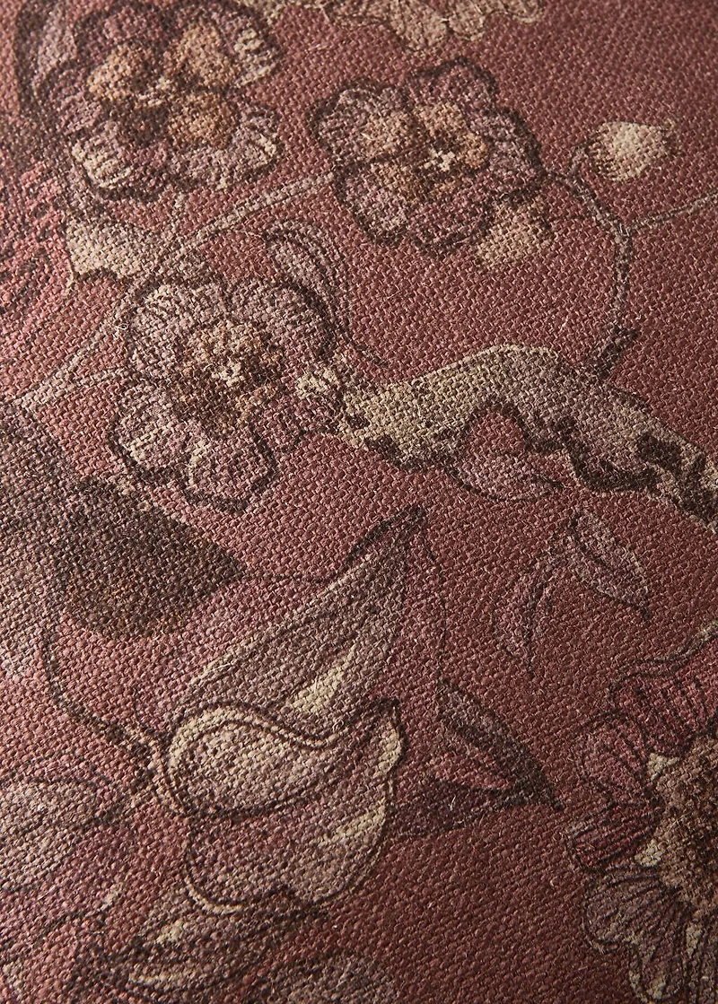 Linen floral-print cushion cover 50x50 cm