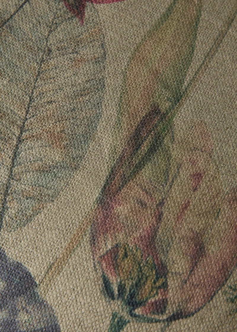 Linen floral-print cushion cover 50x50 cm
