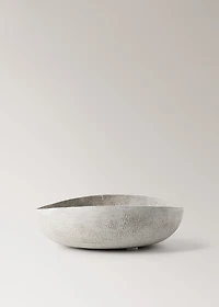 Large textured metal decorative bowl