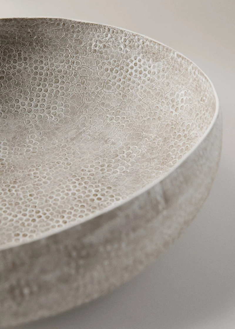 Large textured metal decorative bowl