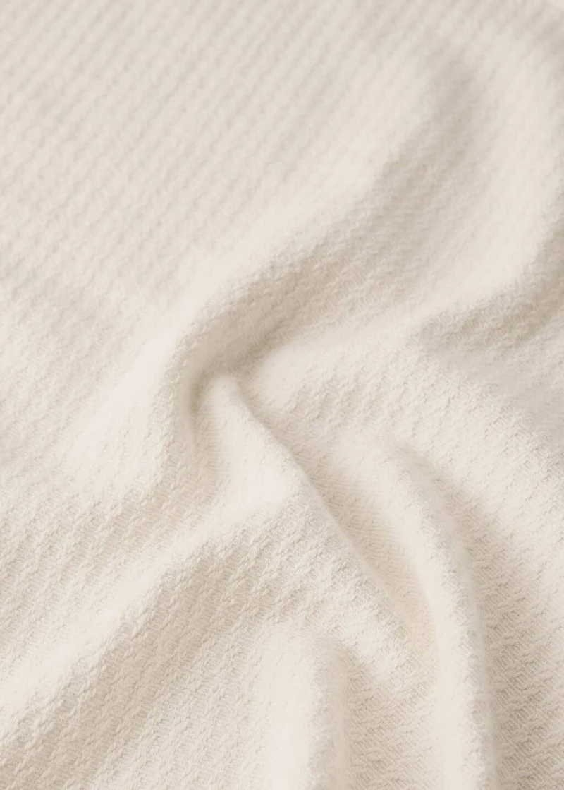 Jacquard cotton cot bedspread with ruffle
