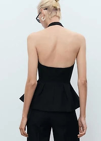 Halter-neck peplum vest