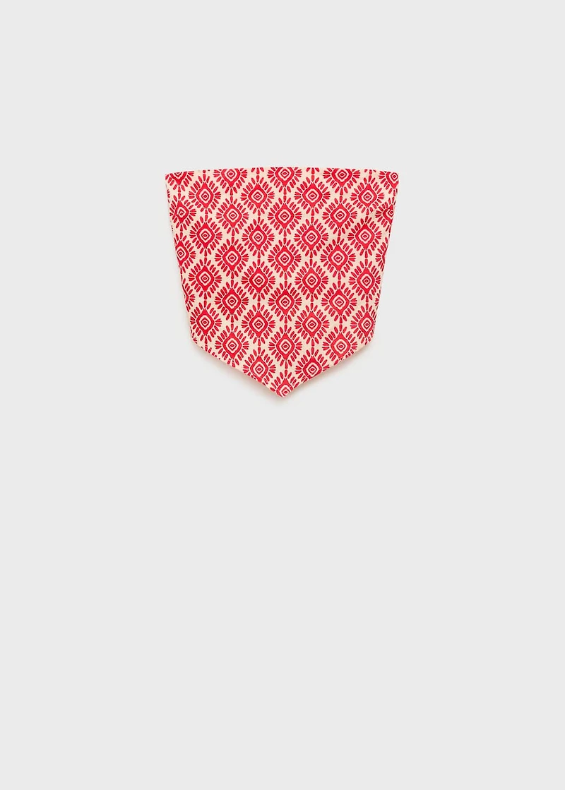 Printed V-neck top