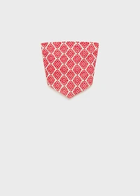 Printed V-neck top