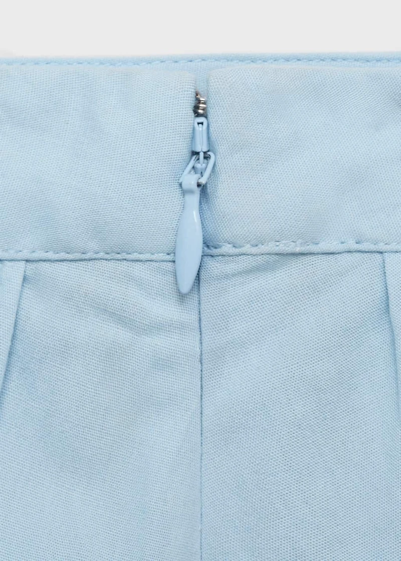 Embroidered skirt with scalloped hem