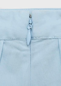 Embroidered skirt with scalloped hem