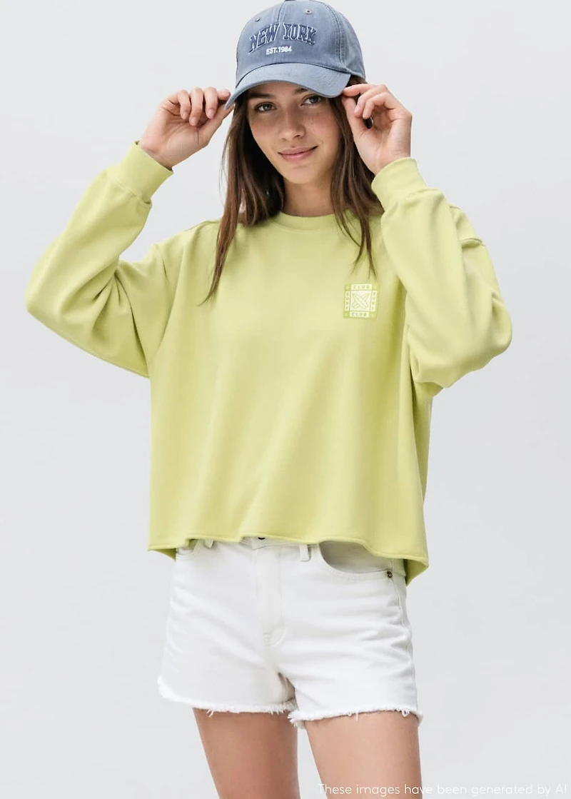 Oversized printed sweatshirt