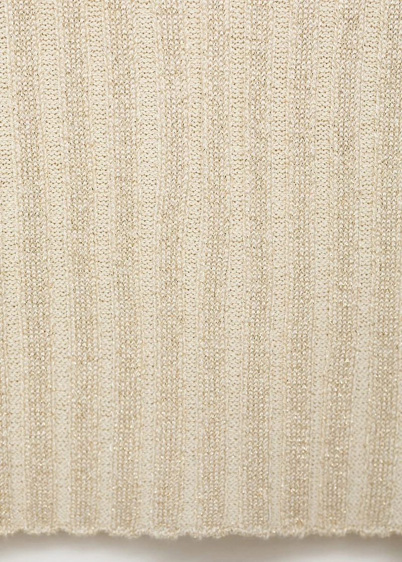 Fine ribbed knit top