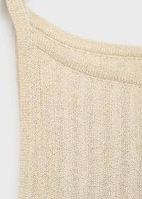 Fine ribbed knit top