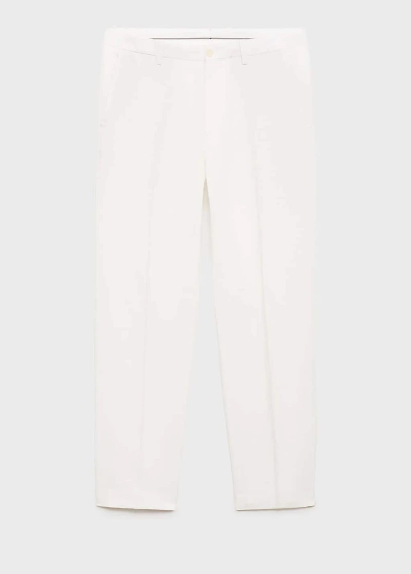 Straight-leg pants a linen and lyocell blend