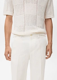 Straight-leg pants a linen and lyocell blend