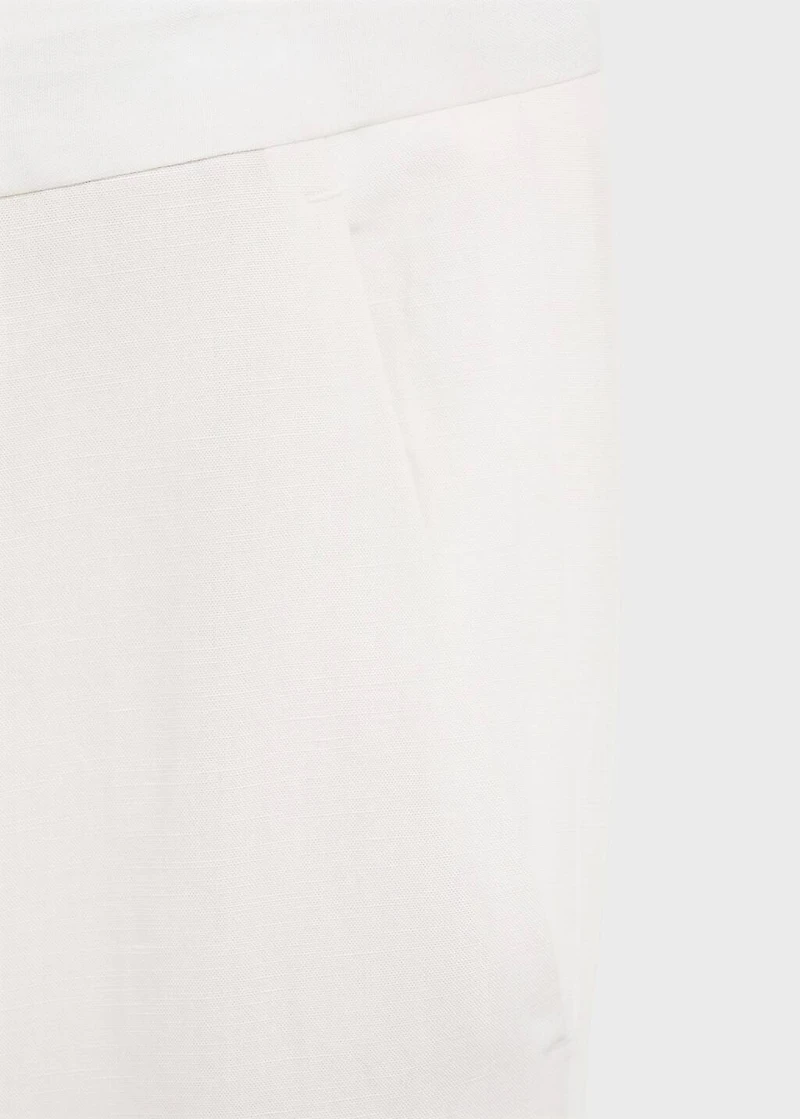 Straight-leg pants a linen and lyocell blend