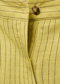 Striped straight suit trousers